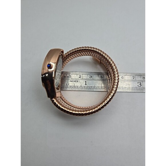 Sanda 1151 Rose Gold Snake Coil Bangle Rhinestone Roman Womens Watch New Battery main image 10